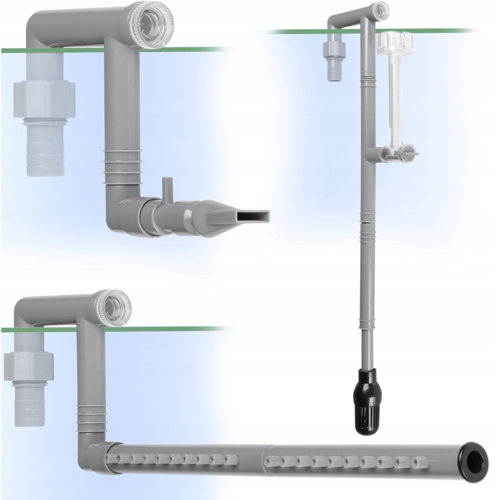 IŠORINIS FILTRAS SU REGULIAVIMU IR SKIMERIU, MAŽAS, NAŠUMAS 250l/h - 650l/h, 8W