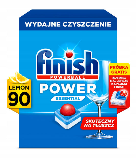 FINISH Indaplovės tabletės Power Essential 90x2=180 tablečių citrinos