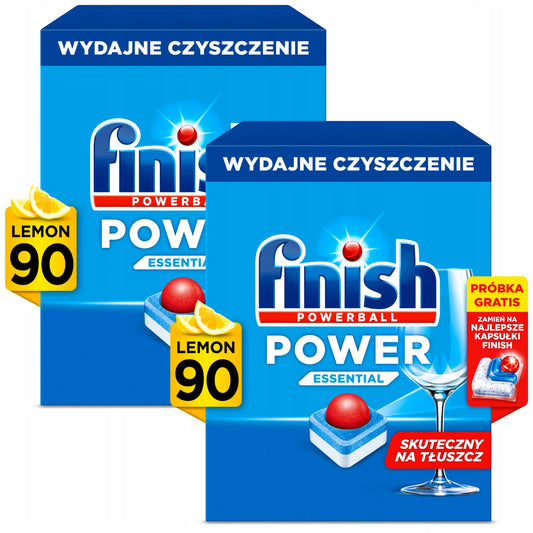FINISH Indaplovės tabletės Power Essential 90x2=180 tablečių citrinos