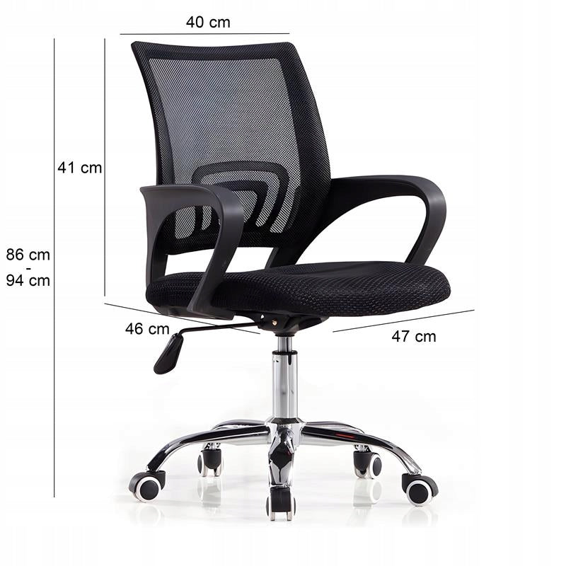 Biuro kėdė su mikro tinkleliu, juoda, 150 kg