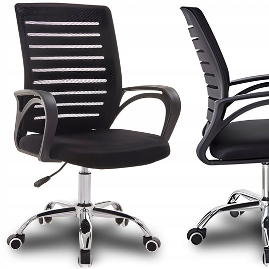 Pasukama biuro kėdė, ventiliuojamas tinklinis audinys, juoda, 150kg