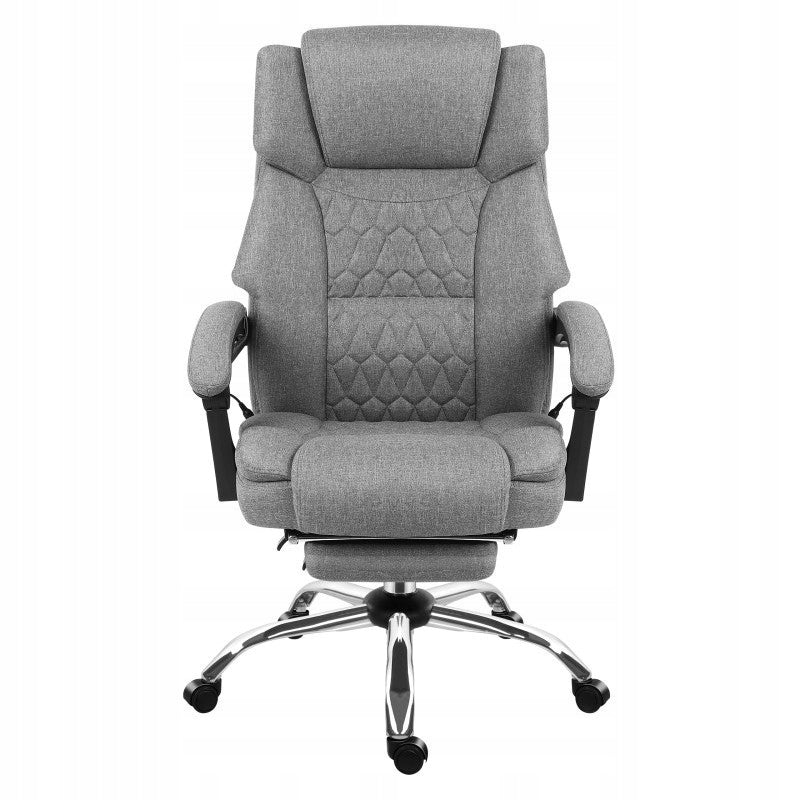 BIURO SUKAMA KĖDĖ MASTER SU KOJŲ ATRAMA IR PREMIUM MASAVIMO PAGALVE PILKA MASTER