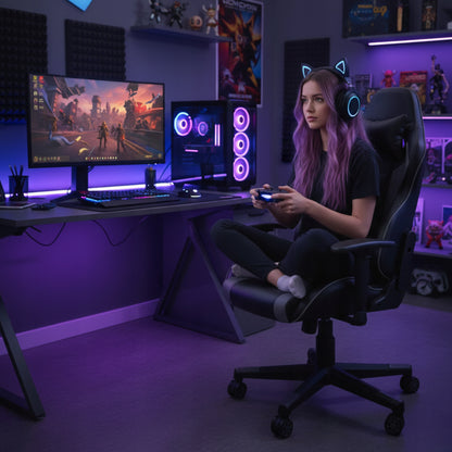 Žaidimų kėdė biuro pasukama kaušo formos ekooda VIKING