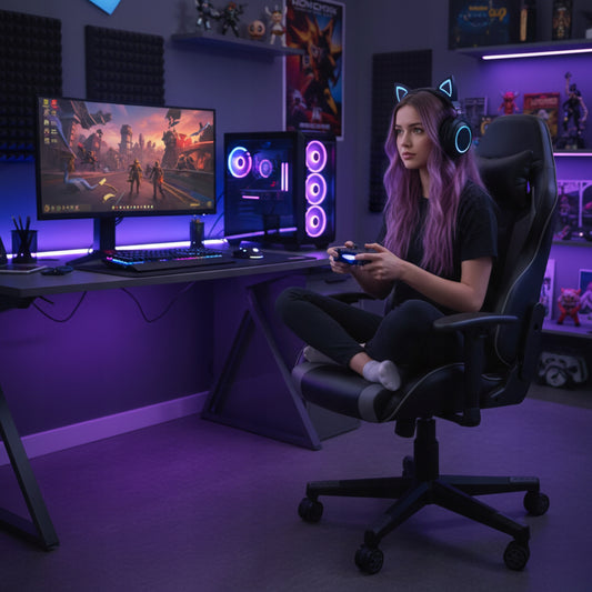 Žaidimų kėdė biuro pasukama kaušo formos ekooda VIKING