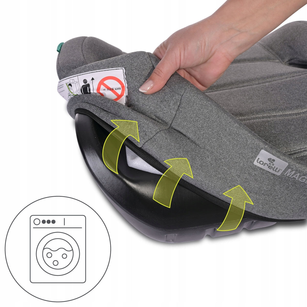 Automobilinė kėdutė kilimėlis lengvas LORELI MAGELLAN I-SIZE pilka