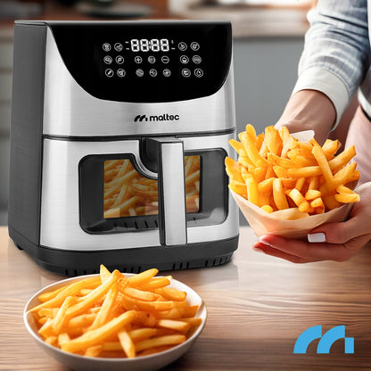 BE matou*riebalų* gruzdintuvė 9 L, didelė, galinga, su langu, 1800 W