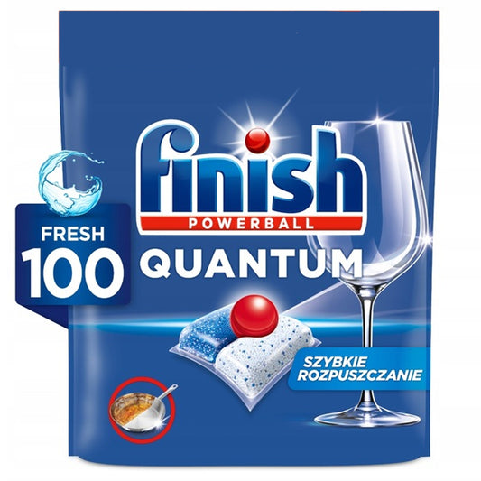 Finish Quantum All in 1 indaplovės tabletės, Fresh kvapas, 100 vnt.