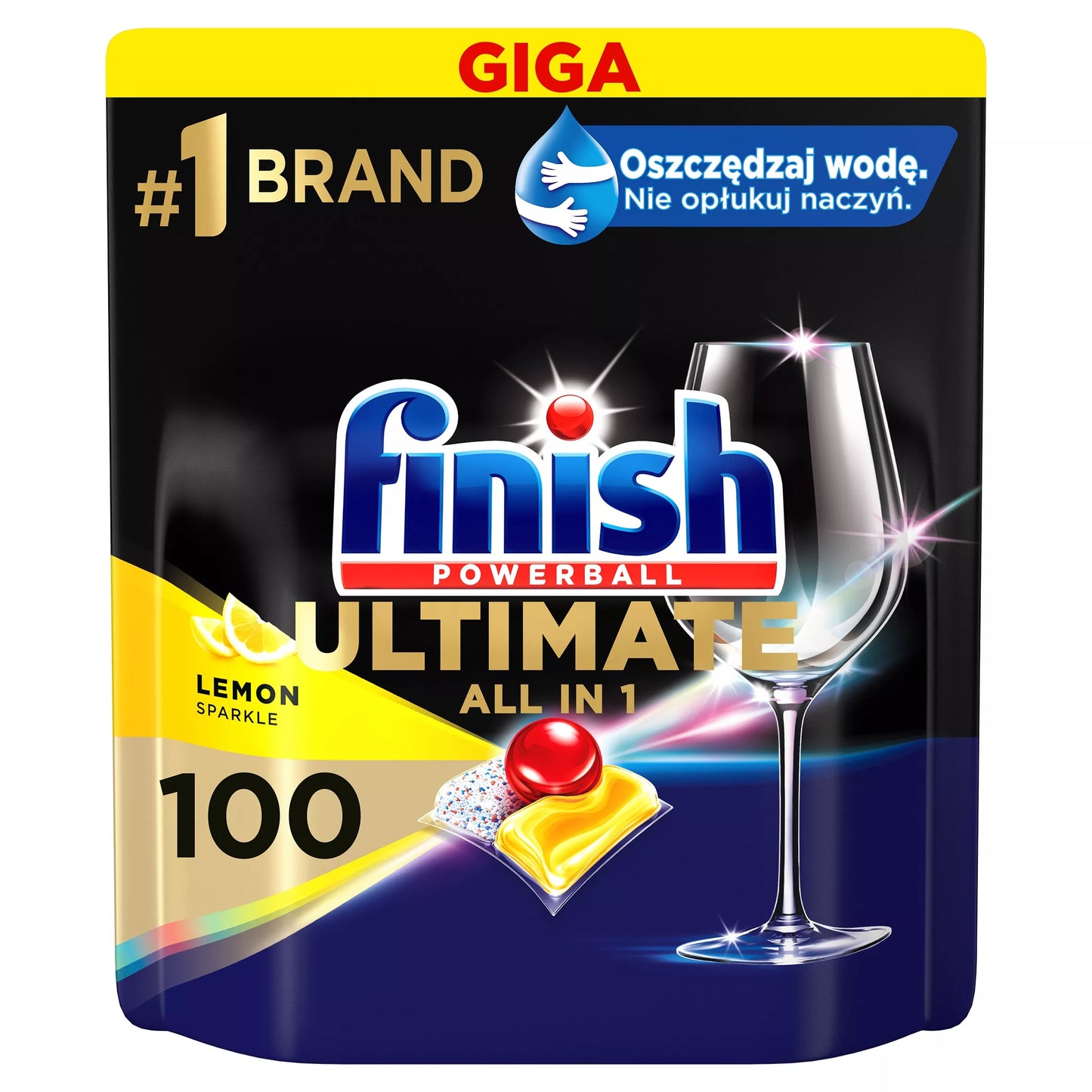 FINISH Ultimate indaplovės tabletės, Citrinos kvapo, 100 vnt.