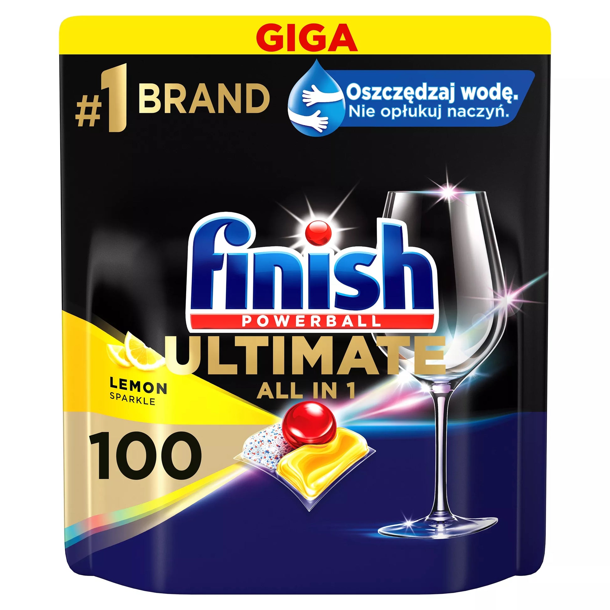 FINISH Ultimate indaplovės tabletės, Citrinos kvapo, 100 vnt.