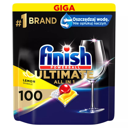 FINISH Ultimate indaplovės tabletės, Citrinos kvapo, 100 vnt.