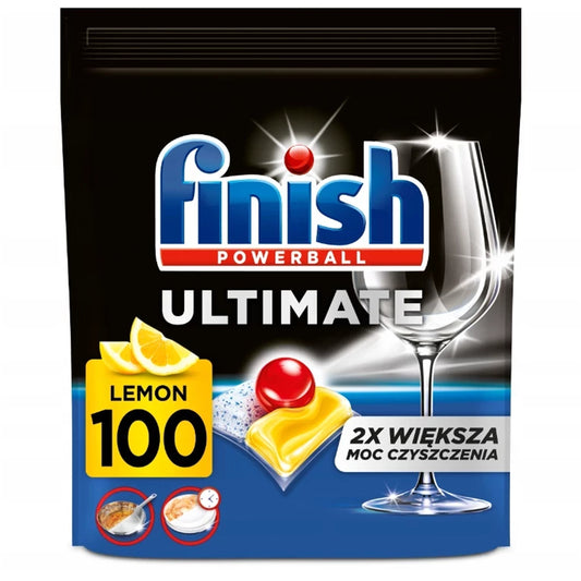 FINISH Ultimate indaplovės tabletės, Citrinos kvapo, 100 vnt.