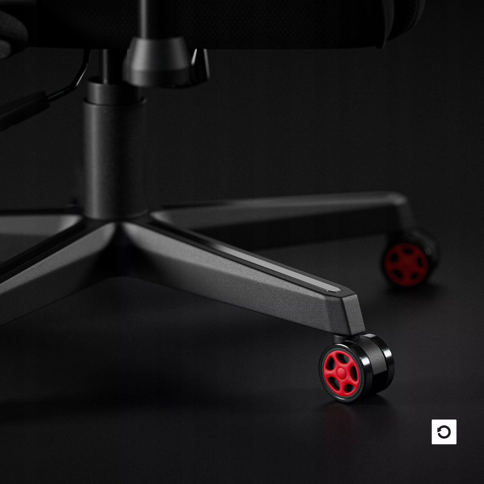 Žaidimų kėdė audinio pasukama DIABLO X-STARTER juoda-raudona