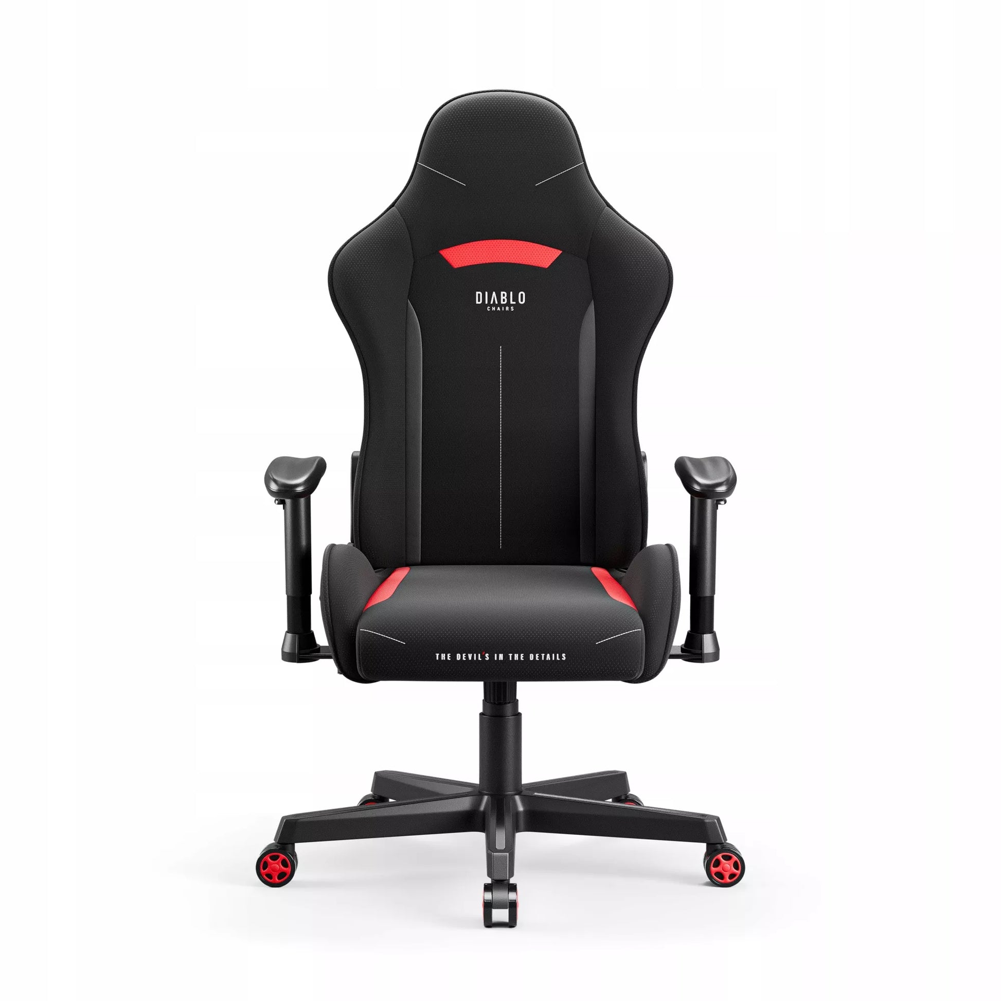 Žaidimų kėdė audinio pasukama DIABLO X-STARTER juoda-raudona