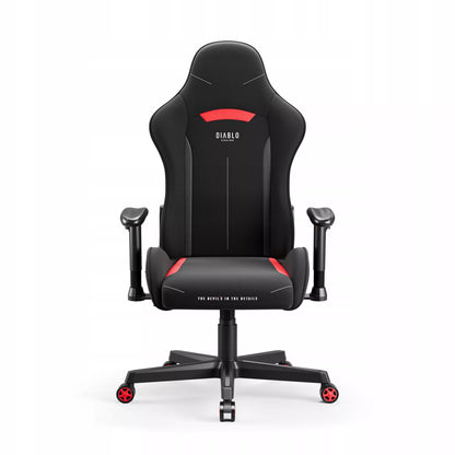 Žaidimų kėdė audinio pasukama DIABLO X-STARTER juoda-raudona
