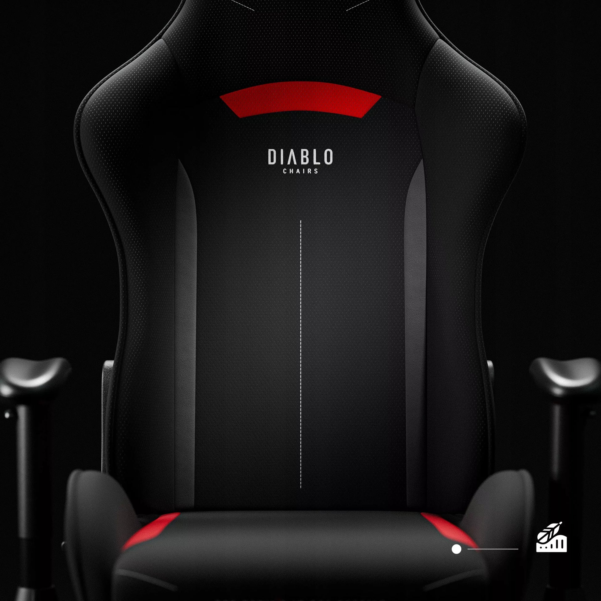 Žaidimų kėdė audinio pasukama DIABLO X-STARTER juoda-raudona