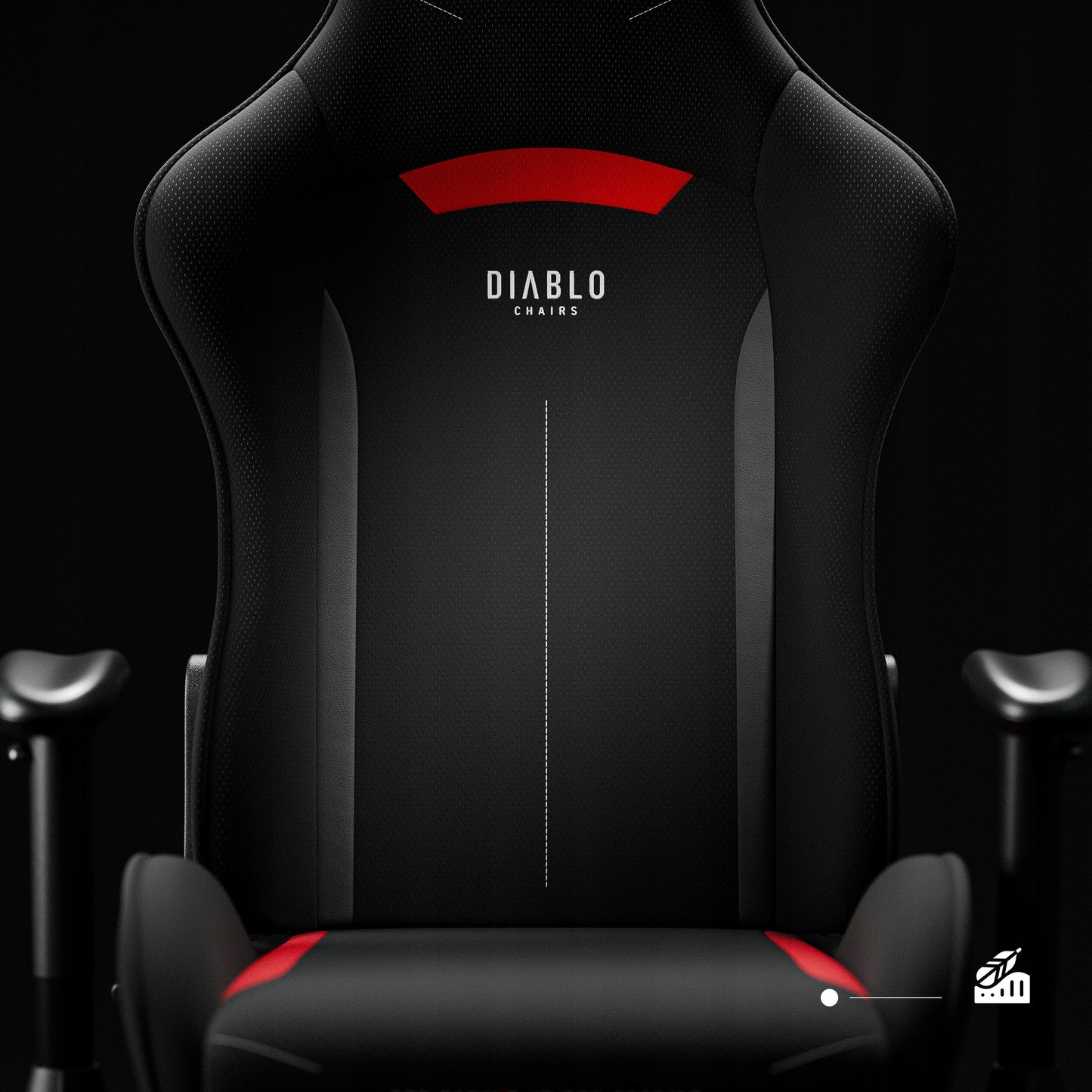 Žaidimų kėdė audinio pasukama DIABLO X-STARTER juoda-raudona