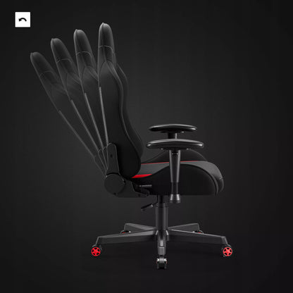 Žaidimų kėdė audinio pasukama DIABLO X-STARTER juoda-raudona