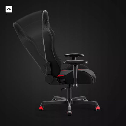 Žaidimų kėdė audinio pasukama DIABLO X-STARTER juoda-raudona