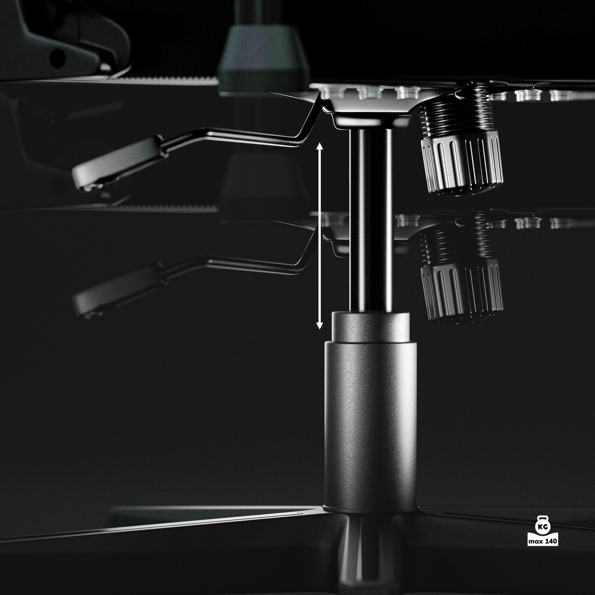 Žaidimų kėdė audinio pasukama DIABLO X-STARTER juoda-raudona