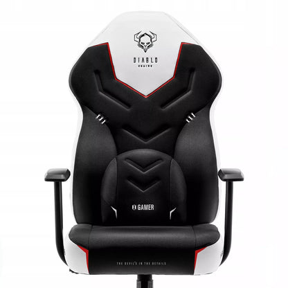 Žaidimų kėdė medžiaginė sukamoji Diablo X-Gamer Normalaus dydžio: Sniego baltumo