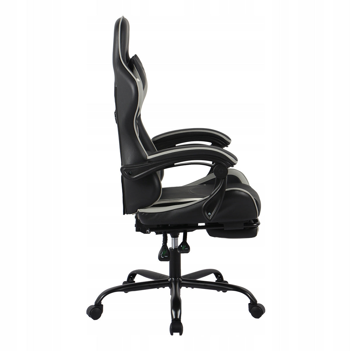 Žaidimų kėdė su porankiais, pasukama, žaidėjui, kibiro formos, su atrama kojoms, 110kg