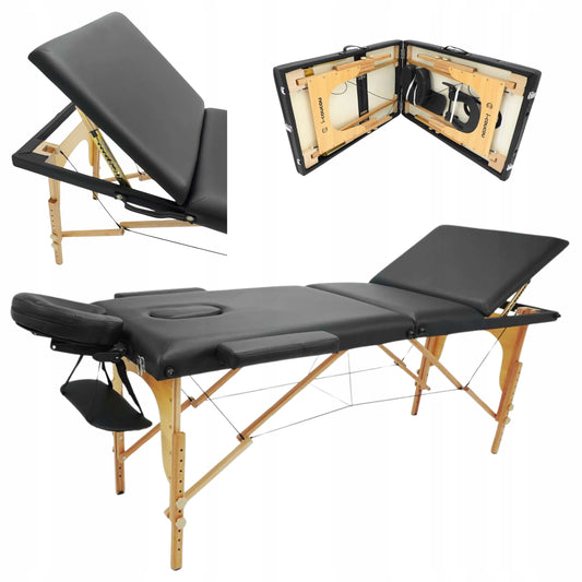 Grožio procedūrų fotelis, sulankstoma masažo kušetė, 3 segmentų reguliuojamas