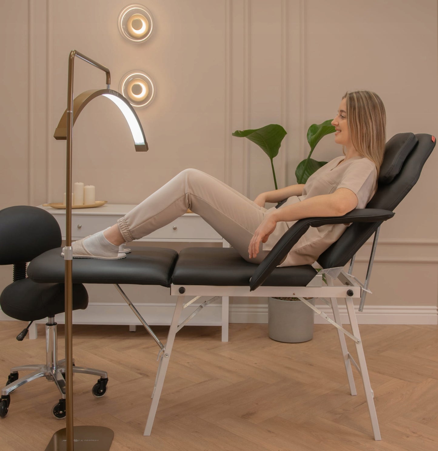 Grožio Kėdė, Blakstienų Priešinimo, Spa, Pedikiūro Lovelė su Reguliavimu