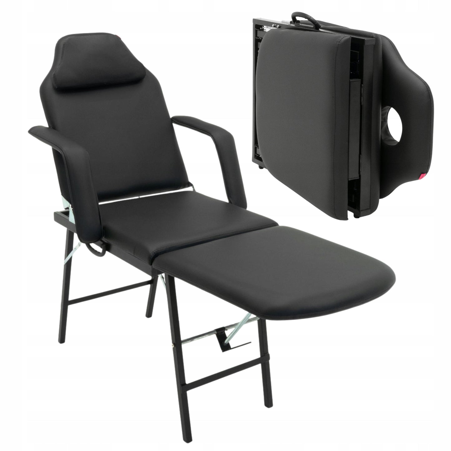 Kosmetologinė sulankstoma kėdė-gultas, blakstienų priauginimui, pedikiūrui su reguliavimu