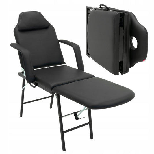 Kosmetologinė sulankstoma kėdė-gultas, blakstienų priauginimui, pedikiūrui su reguliavimu