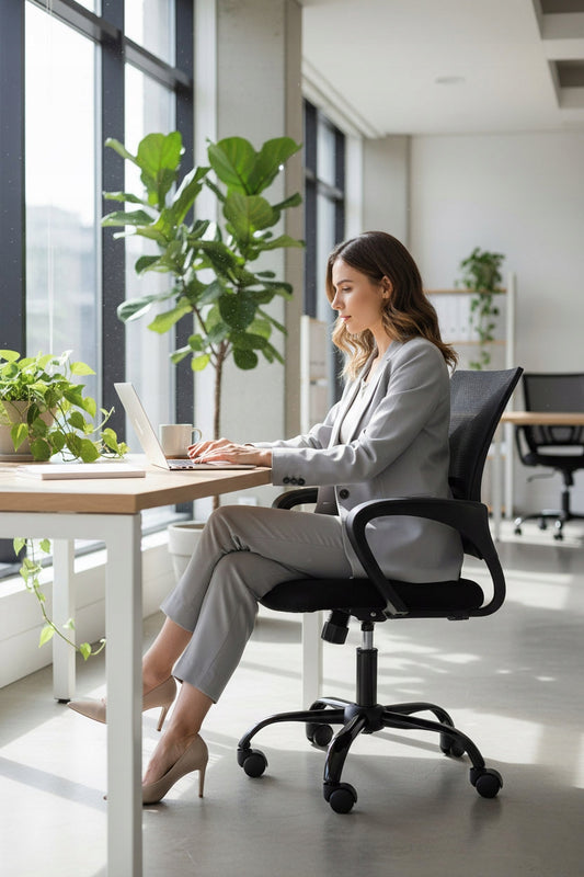 Biuro kėdė GIOSEDIO NFX004 | Ergonomiška sukama iš tinklinio audinio ir medžiagos