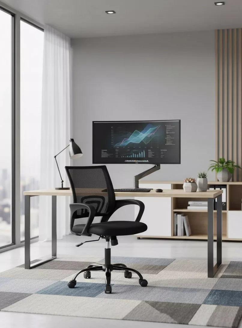 Biuro kėdė GIOSEDIO NFX004 | Ergonomiška sukama iš tinklinio audinio ir medžiagos