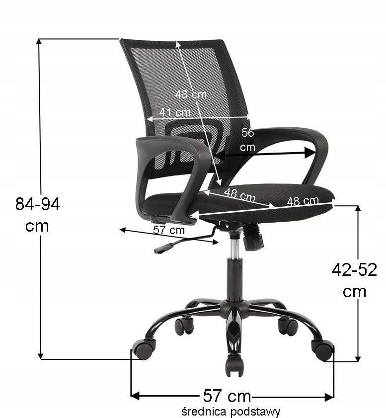 Biuro kėdė GIOSEDIO NFX004 | Ergonomiška sukama iš tinklinio audinio ir medžiagos