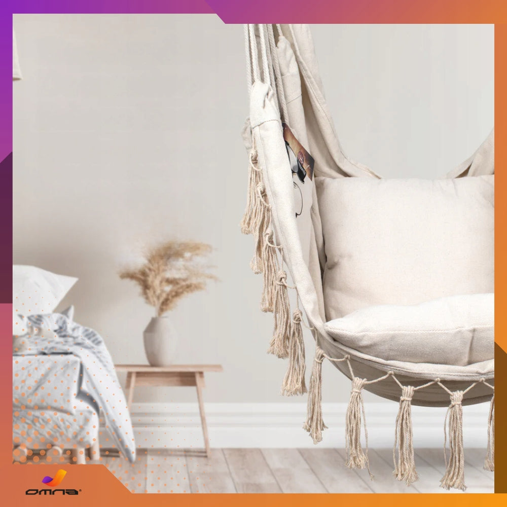 Sėdimoji kėdė Braziliška sūpynė Hamakas Sodui Ant Balkono BOHO