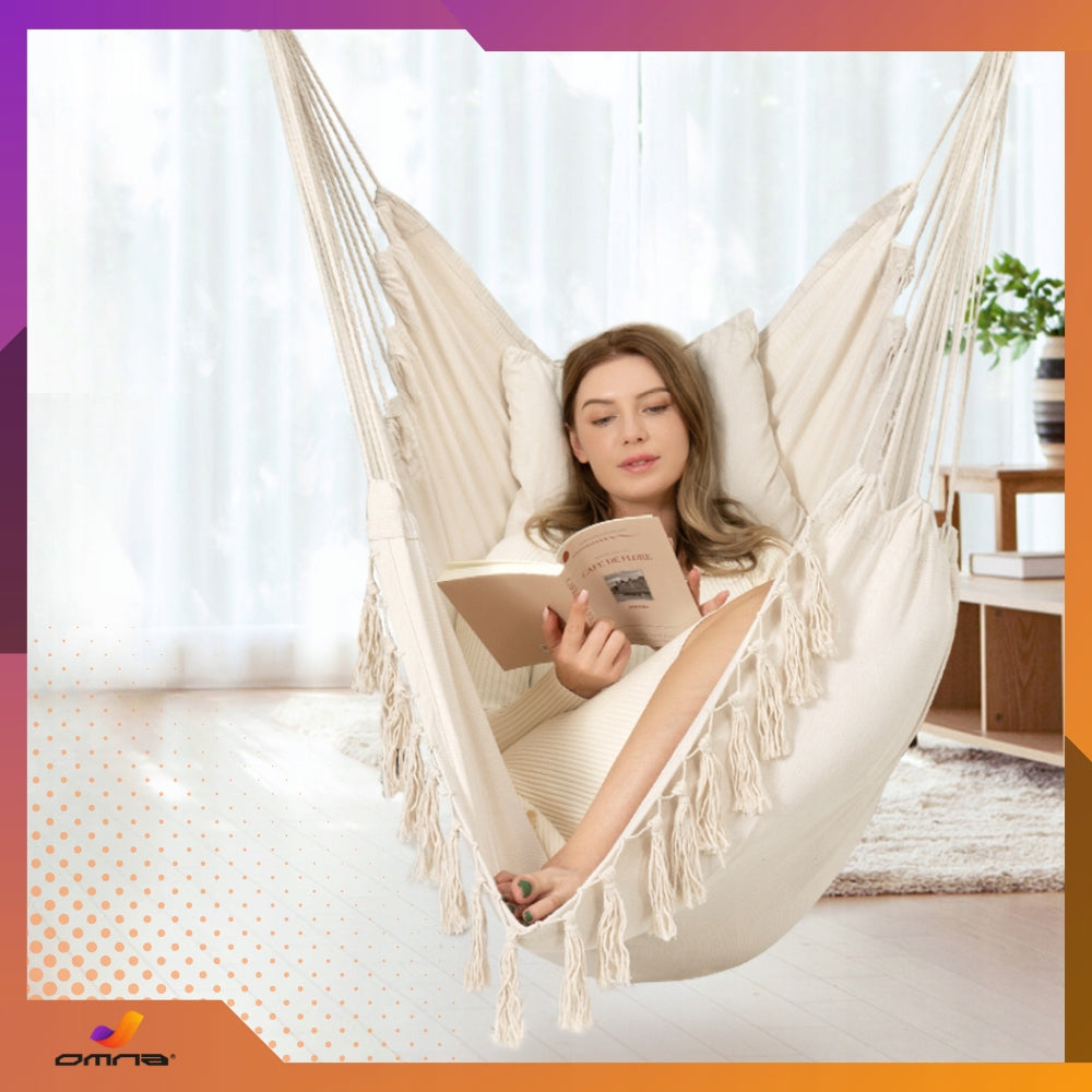 Sėdimoji kėdė Braziliška sūpynė Hamakas Sodui Ant Balkono BOHO