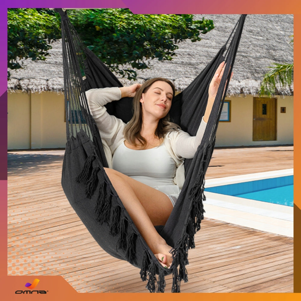 Sėdimoji kėdė Braziliška sūpynė Hamakas Sodui Ant Balkono BOHO