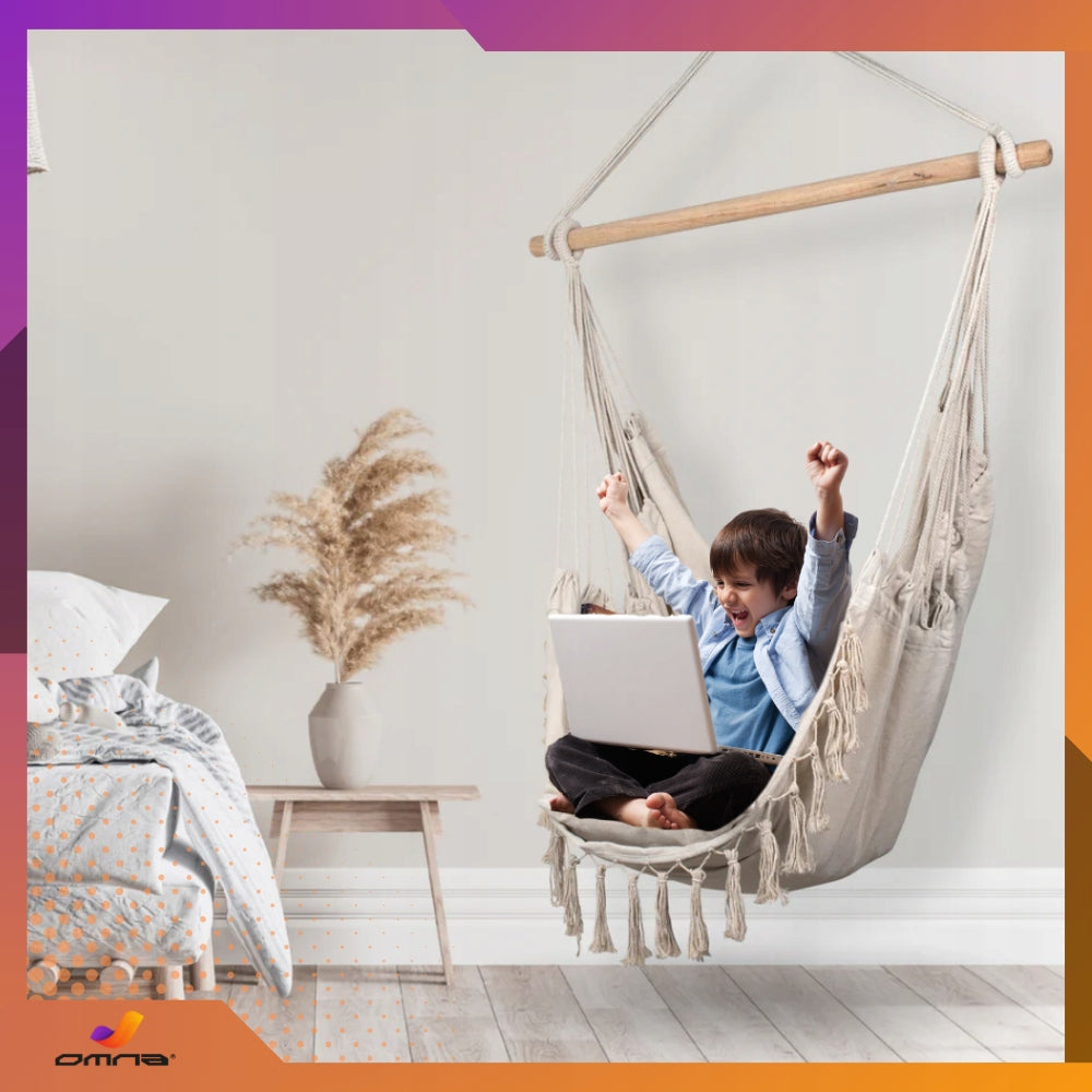 Sėdimoji kėdė Braziliška sūpynė Hamakas Sodui Ant Balkono BOHO