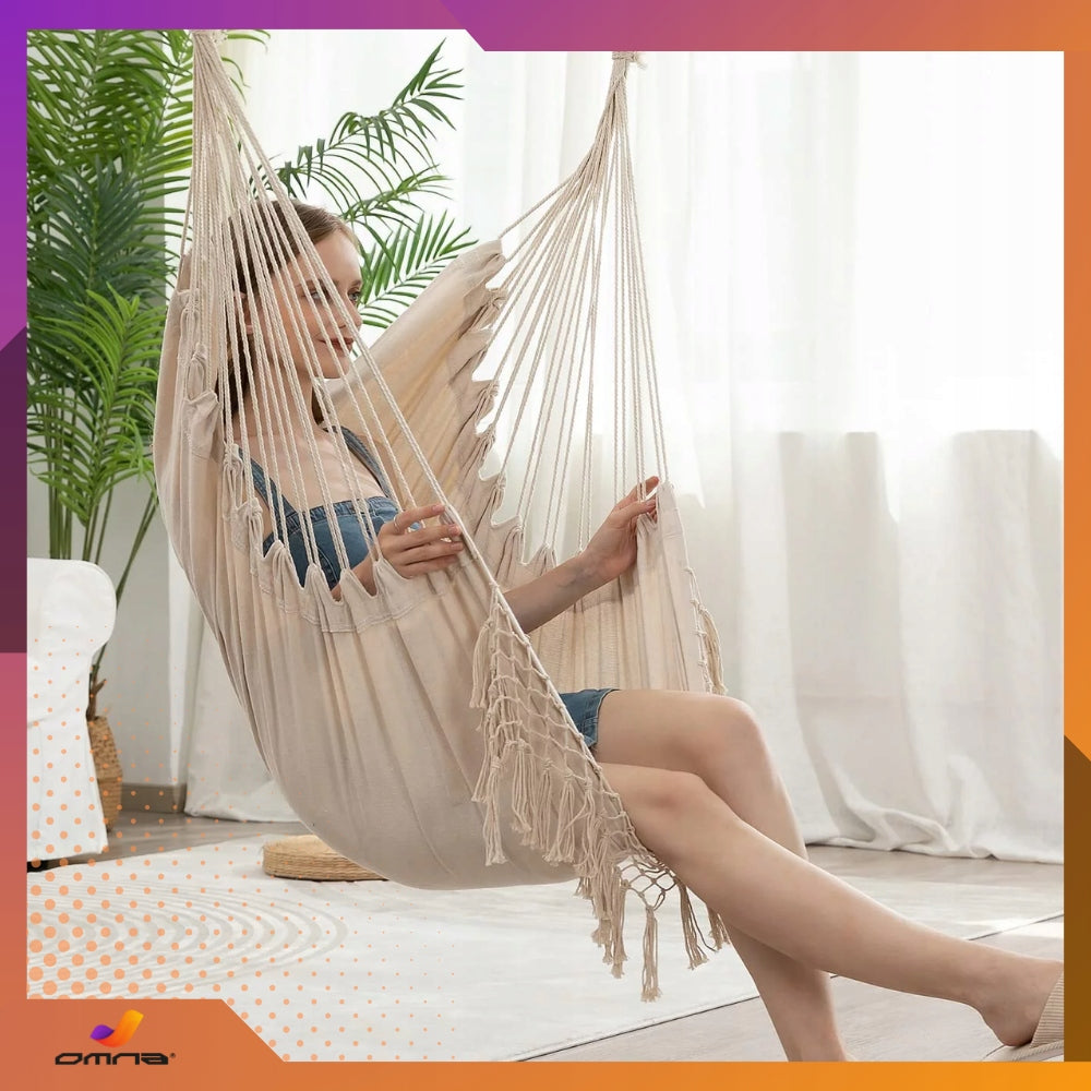 Sėdimoji kėdė Braziliška sūpynė Hamakas Sodui Ant Balkono BOHO