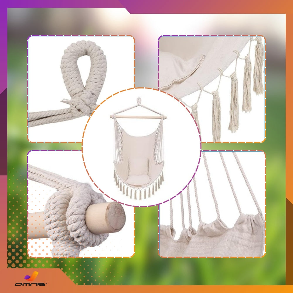 Sėdimoji kėdė Braziliška sūpynė Hamakas Sodui Ant Balkono BOHO