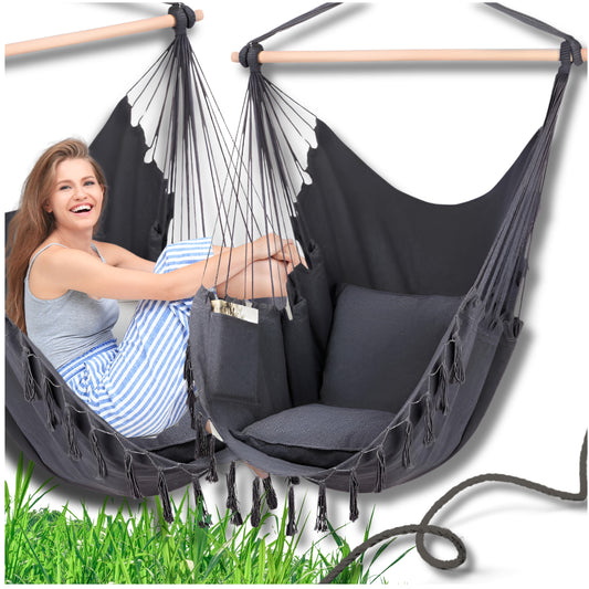 Sėdimoji kėdė Braziliška sūpynė Hamakas Sodui Ant Balkono BOHO