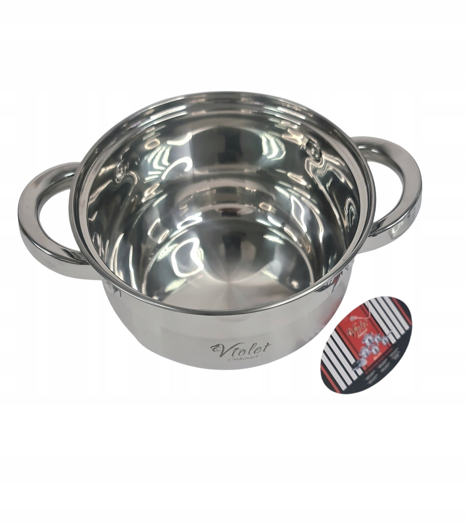 VIOLET NERŪDUIJANČIO PLIENO PUODŲ RINKINYS, Ø14/16/18/20/22/24cm, plienas