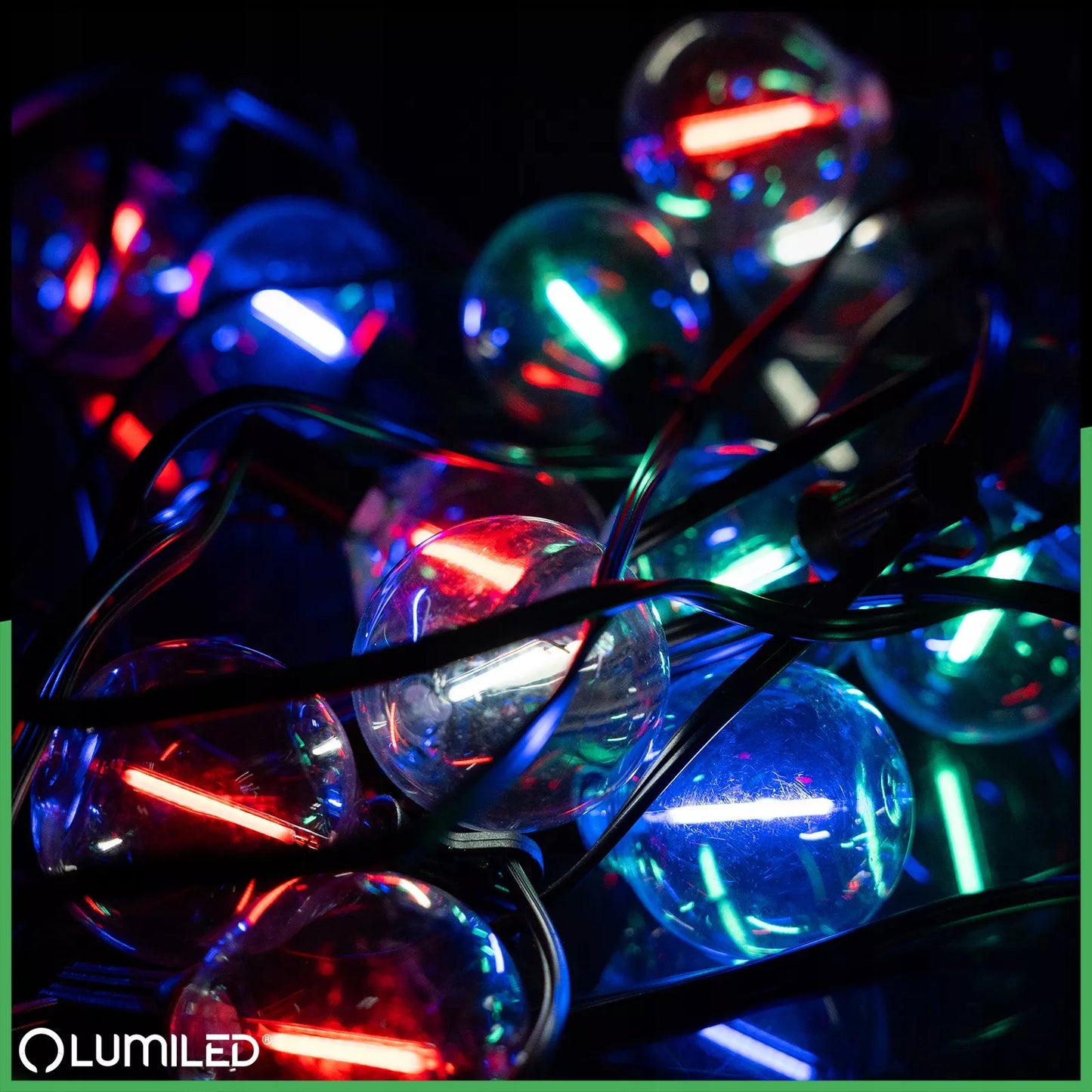 SODO SOLARINĖ GIRLIANDA 20 LED 10m ŠILTAS RGB SPALVOTAS APŠVIETIMAS LEMPUTĖS