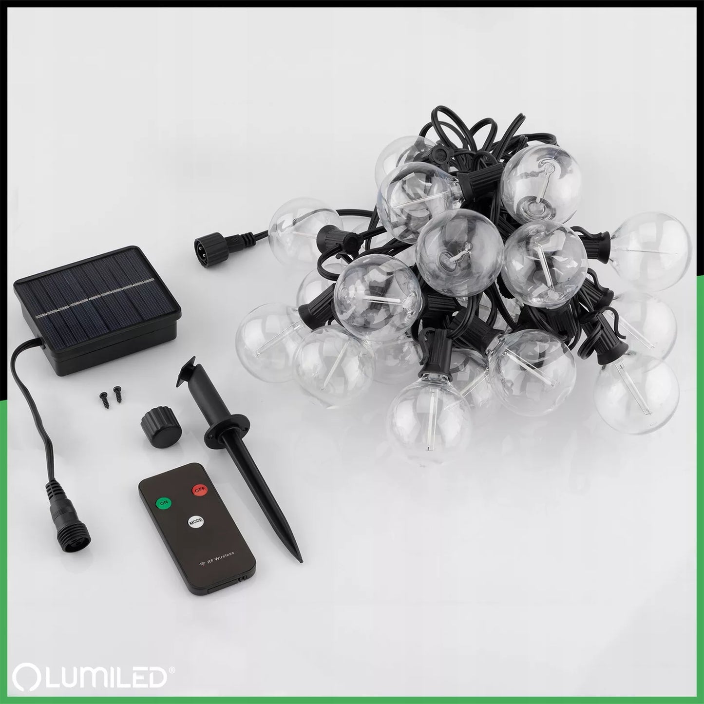 SODO SOLARINĖ GIRLIANDA 20 LED 10m ŠILTAS RGB SPALVOTAS APŠVIETIMAS LEMPUTĖS