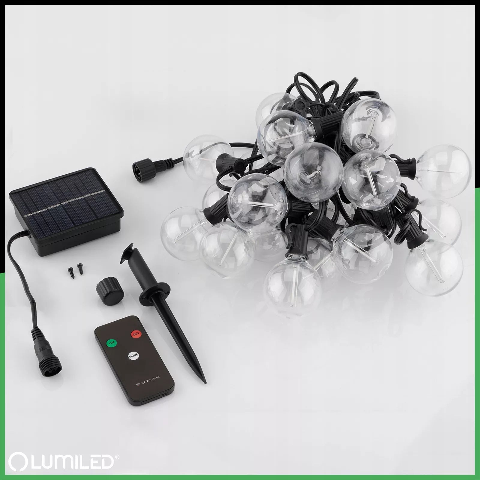 SODO SOLARINĖ GIRLIANDA 20 LED 10m ŠILTAS RGB SPALVOTAS APŠVIETIMAS LEMPUTĖS