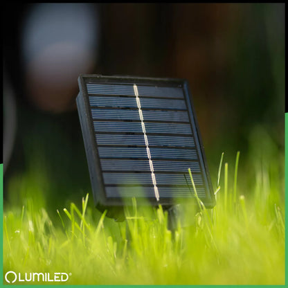 SODO SOLARINĖ GIRLIANDA 20 LED 10m ŠILTAS RGB SPALVOTAS APŠVIETIMAS LEMPUTĖS