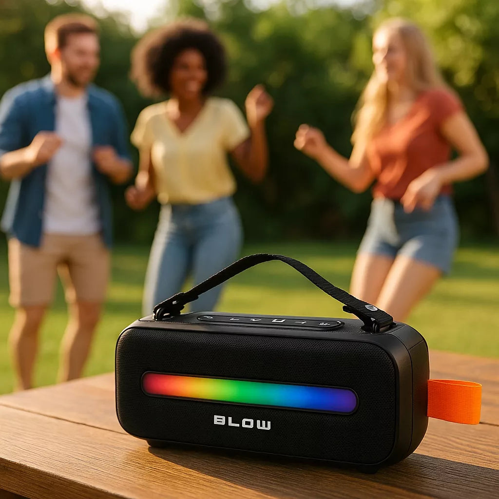 VAIKŲ KARAOKĖ GARSIAKALBIS BLUETOOTH RGB BELAIDIS NEŠIOJAMASIS + MIKROFONAS