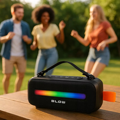 VAIKŲ KARAOKĖ GARSIAKALBIS BLUETOOTH RGB BELAIDIS NEŠIOJAMASIS + MIKROFONAS