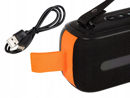 VAIKŲ KARAOKĖ GARSIAKALBIS BLUETOOTH RGB BELAIDIS NEŠIOJAMASIS + MIKROFONAS