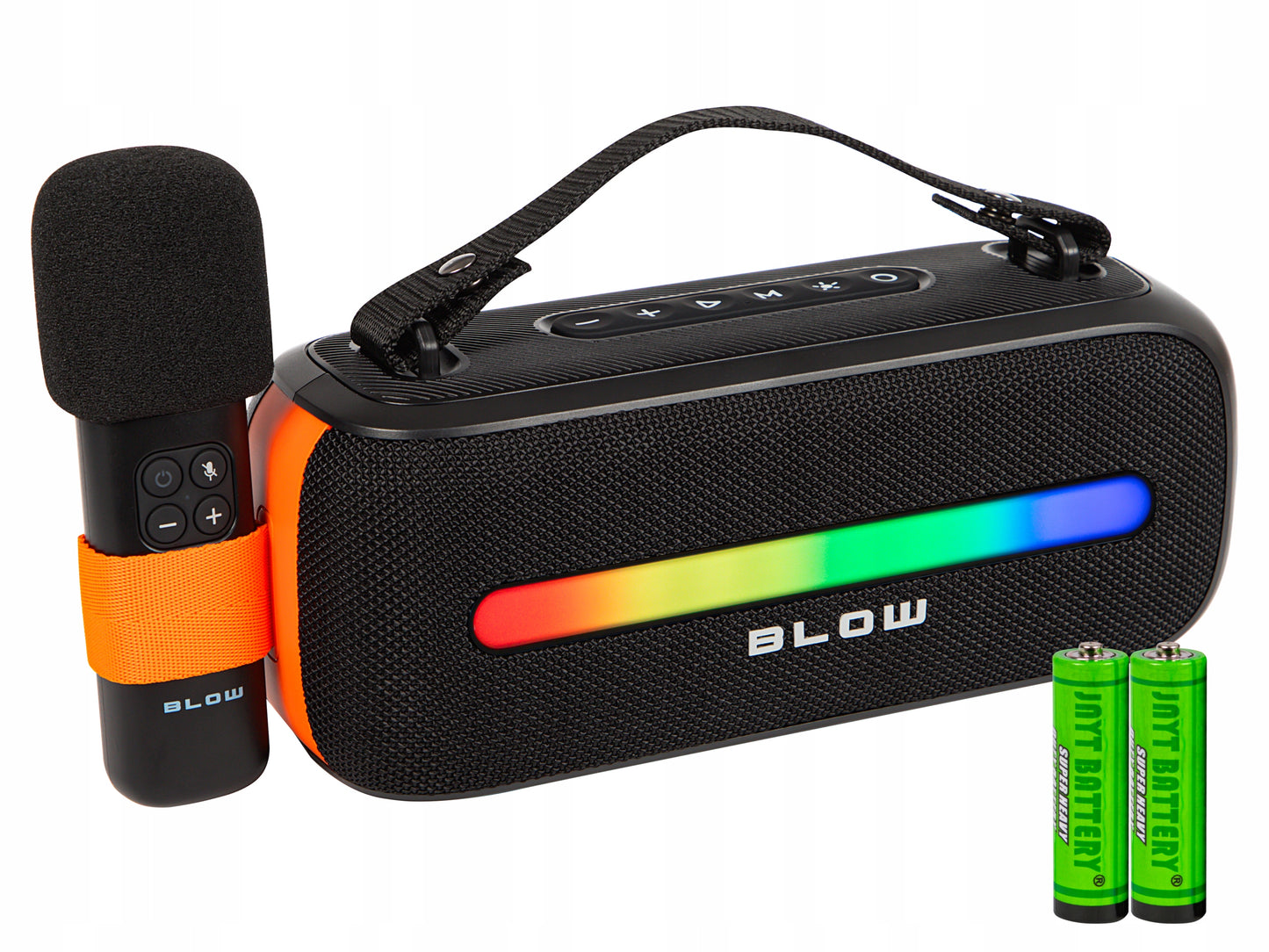 VAIKŲ KARAOKĖ GARSIAKALBIS BLUETOOTH RGB BELAIDIS NEŠIOJAMASIS + MIKROFONAS