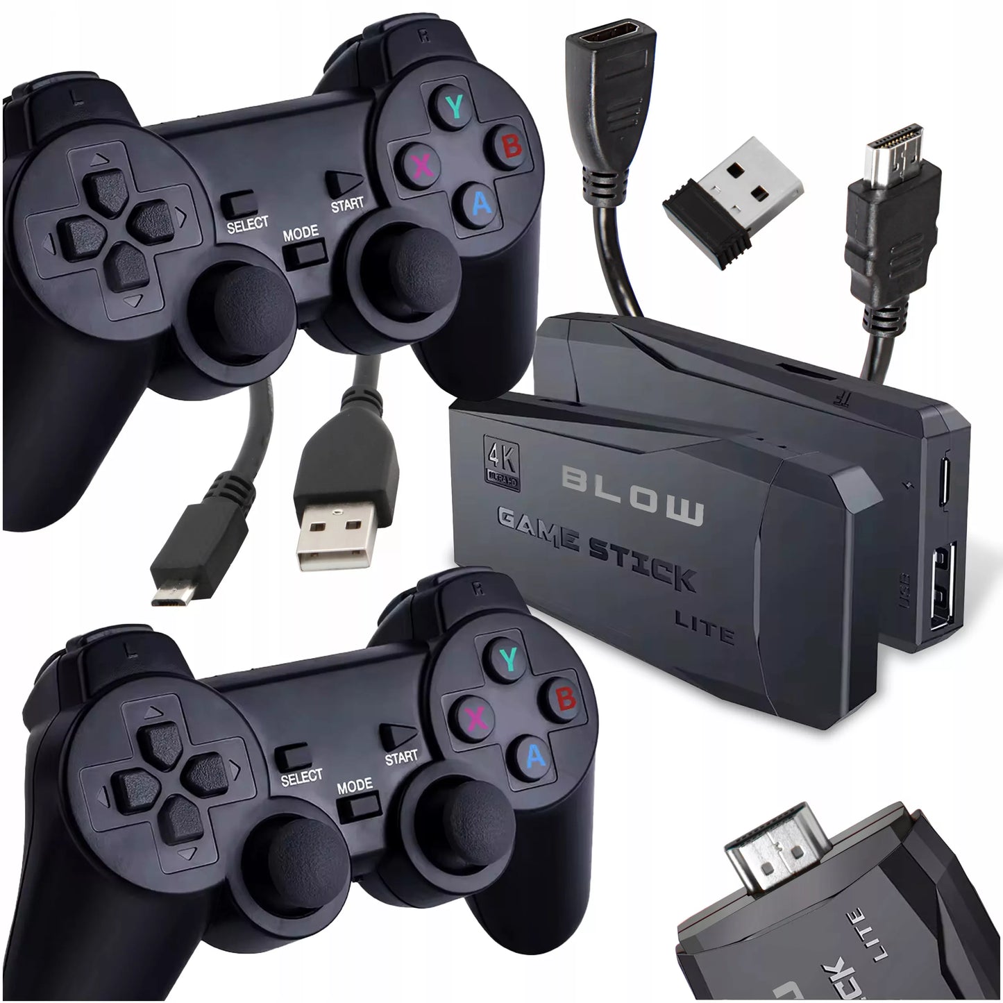 TV žaidimų konsolė MINI RETRO HDMI belaidė 2xPAD 22073 žaidimai