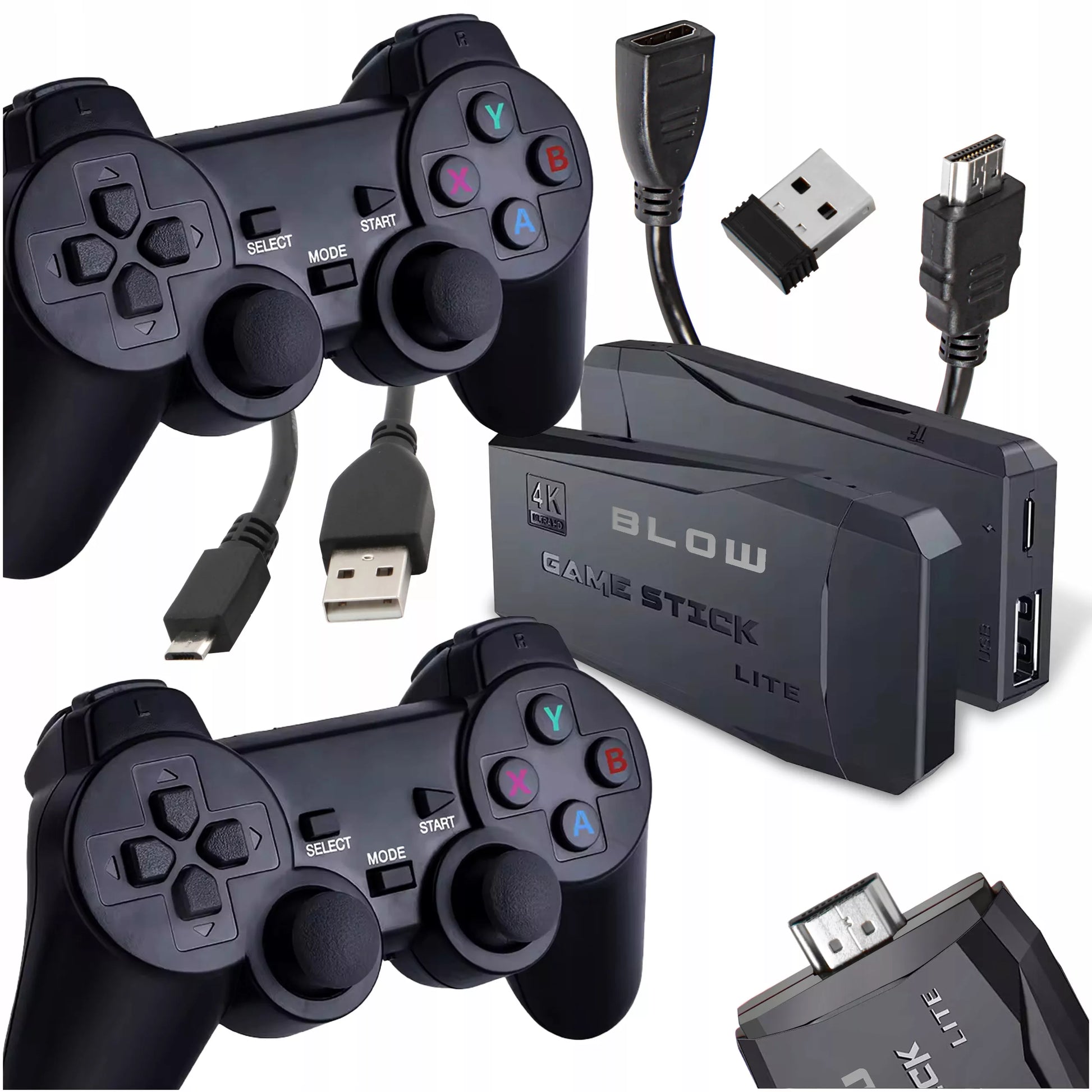 TV žaidimų konsolė MINI RETRO HDMI belaidė 2xPAD 22073 žaidimai